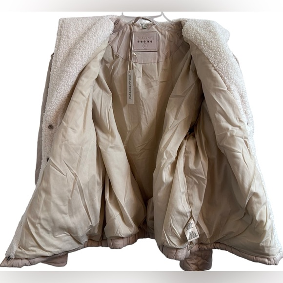 ⭐️HOST PICK⭐️BLANK NYC Warm Hearts Quilted Faux Shearling Coat Lt Beige L✨NWT✨ - Picture 9 of 15